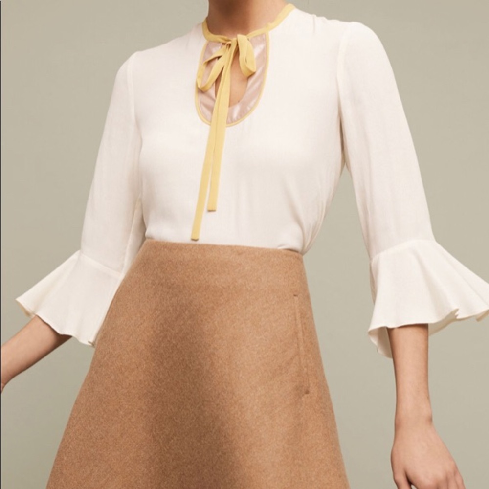 Anthropology boho blouse in cream